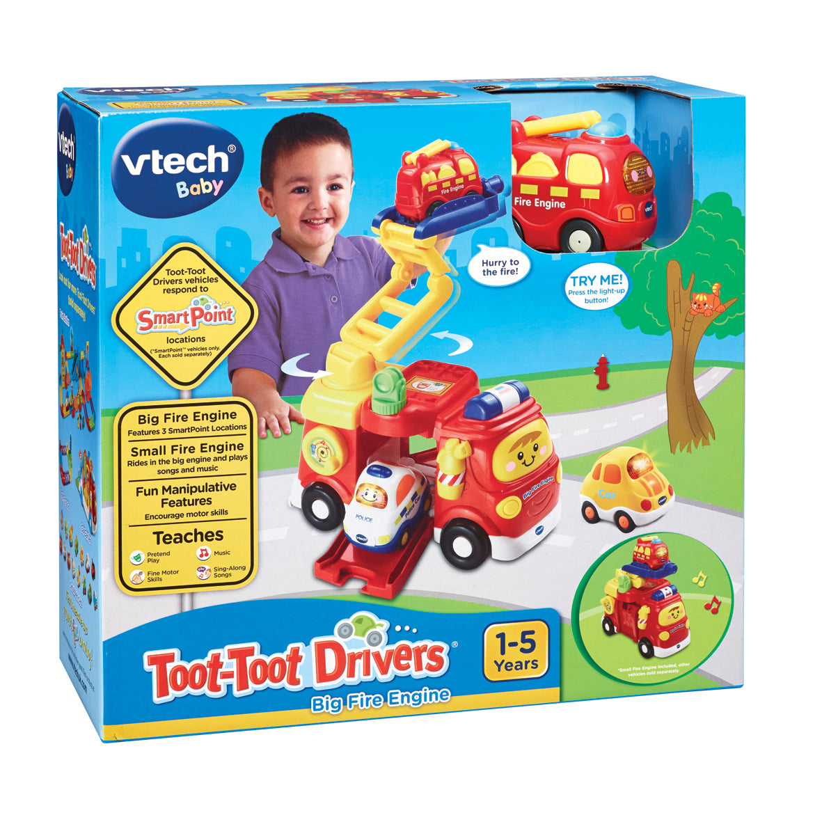 Toot Toot Big Red Toy Car Toot-Toot Drivers® Big Fire Engine