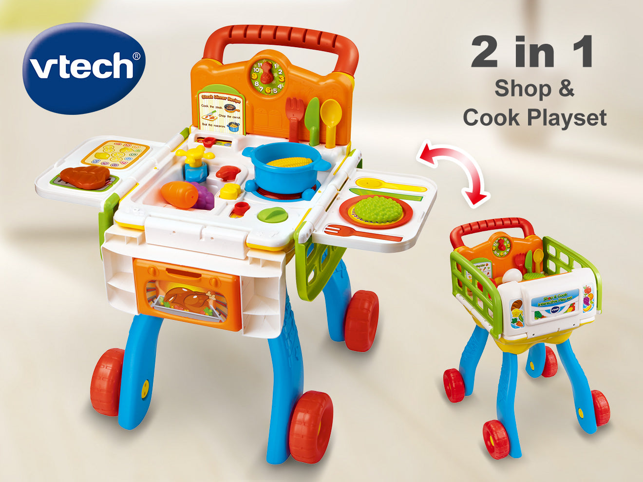 Vtech Kitchen 2-in-1 Shop and Cook Playset – VTech Electronics (HK) Limited